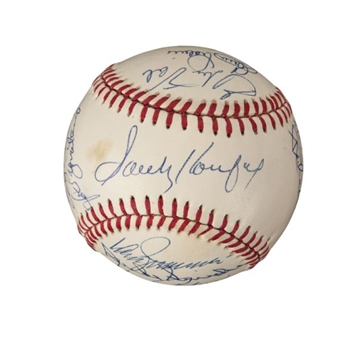 Brooklyn Dodgers Old-Timers Signed Baseball with 17 Signatures including Koufax and Drysdale 